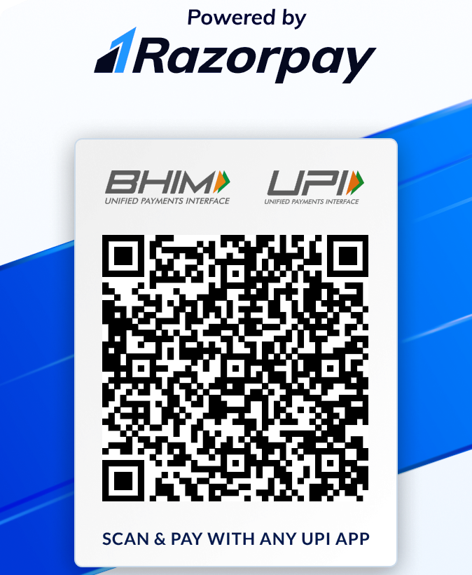Razorpay UPI QR code for Hindi with Vivek