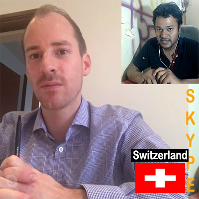 Online Hindi lesson with a learner in Switzerland