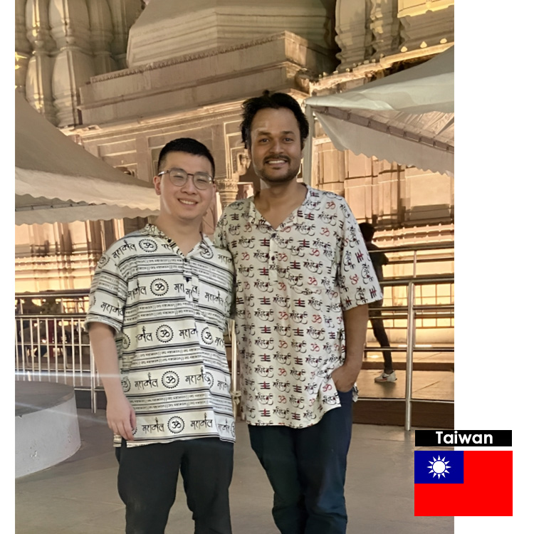 Vivek with a Hindi student from Taiwan